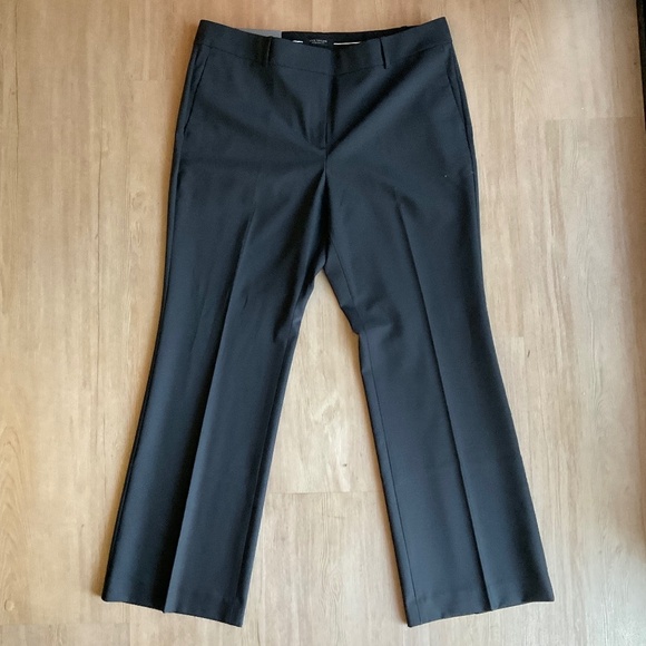 NWT Ann Taylor Ann Fit Trouser Leg Black Pants Classic suiting career basic 14 P - Picture 3 of 14